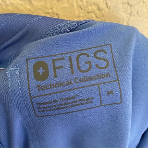 Figs Technical Collection Livingston Basic Scrub Pants Light Blue Size Medium - Picture 9 of 9